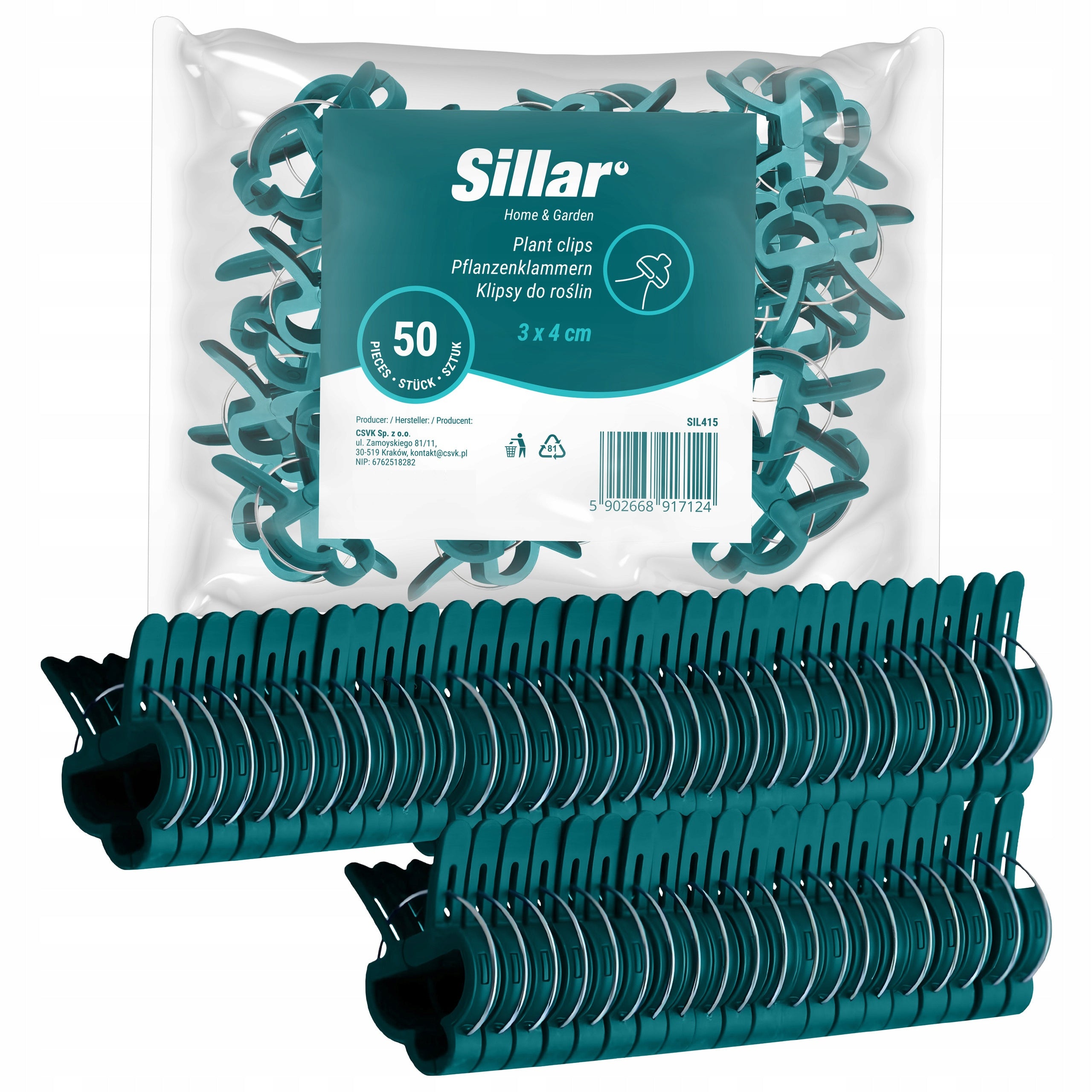 CLIPS for plants beans tomato stems clips Sillar 50 pcs.