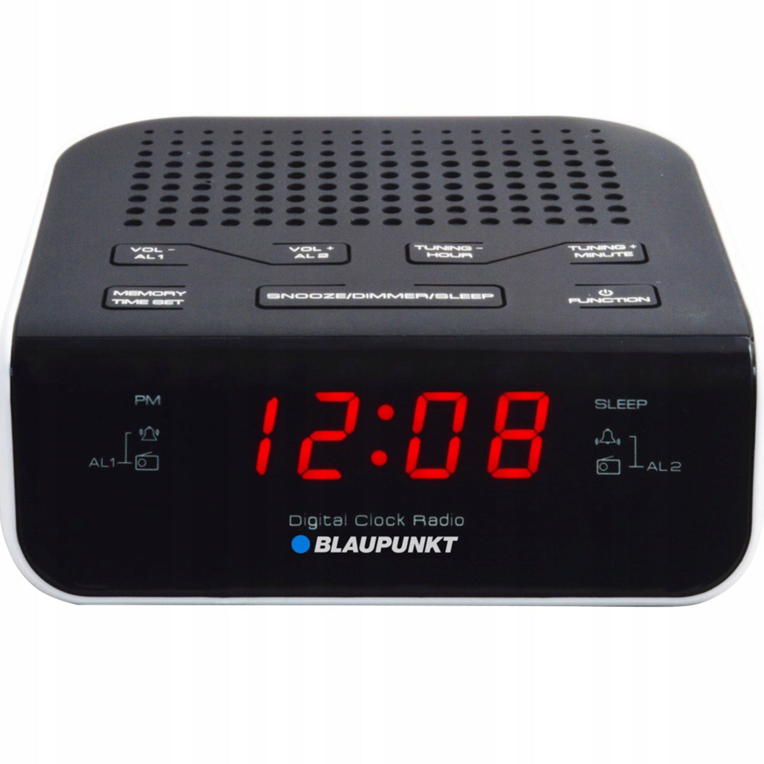 CLOCK RADIO BLAUPUNKT CR5WH ALARM CLOCK WATCH RADIO WITH NAP ALARM BLACK
