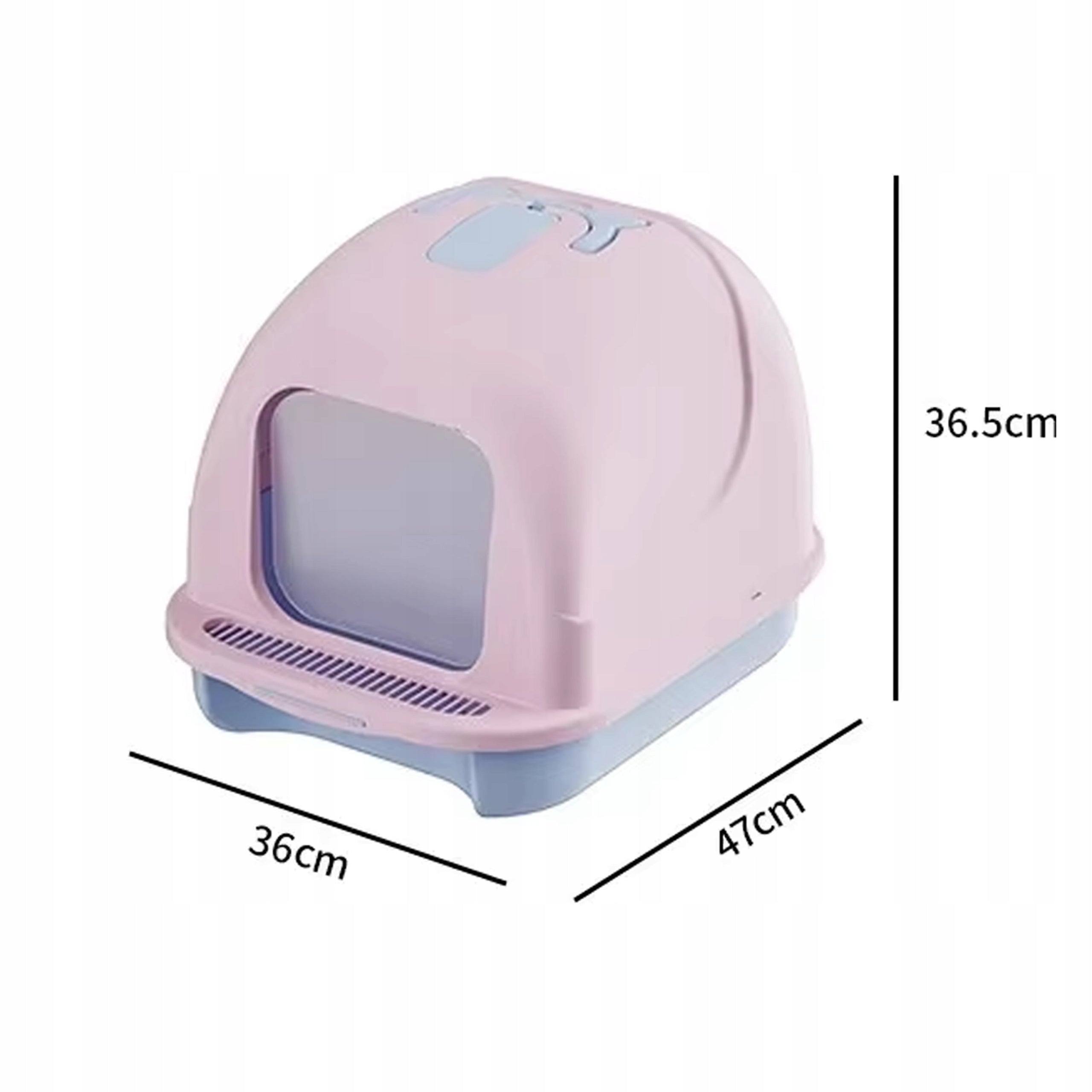 CLOSED CAT LITTER BOX with filter and spatula Trade name Różowa zamknięta kuweta na żwirek dla kota