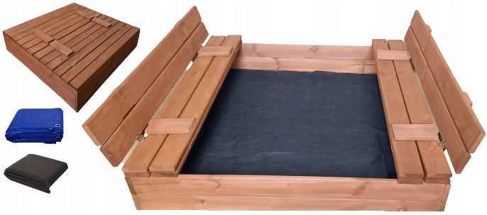 CLOSED WOODEN SANDBOX PRESSURE IMPREGNATED 120X120CM Brand no brand