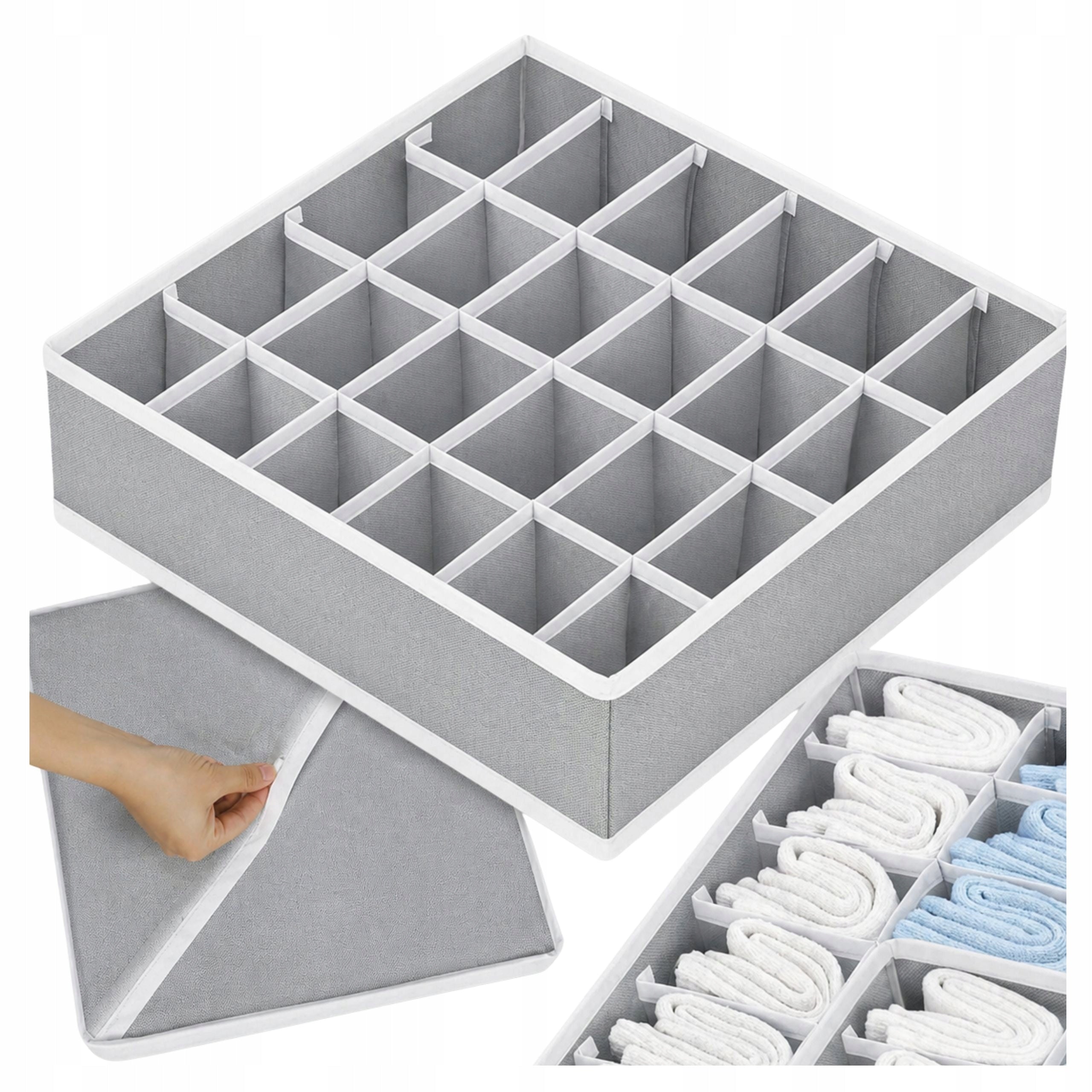 CLOSET ORGANIZER SOCK DRAWERS UNDERWEAR FOLDING 24 COMPARTMENTS
