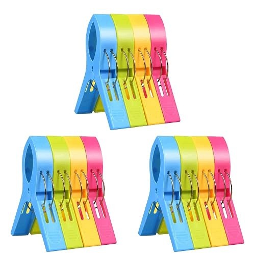 CLOTHES BUCKLES LARGE PLASTIC PP BEACH TOWELS 12 PCS. steel Brand no brand