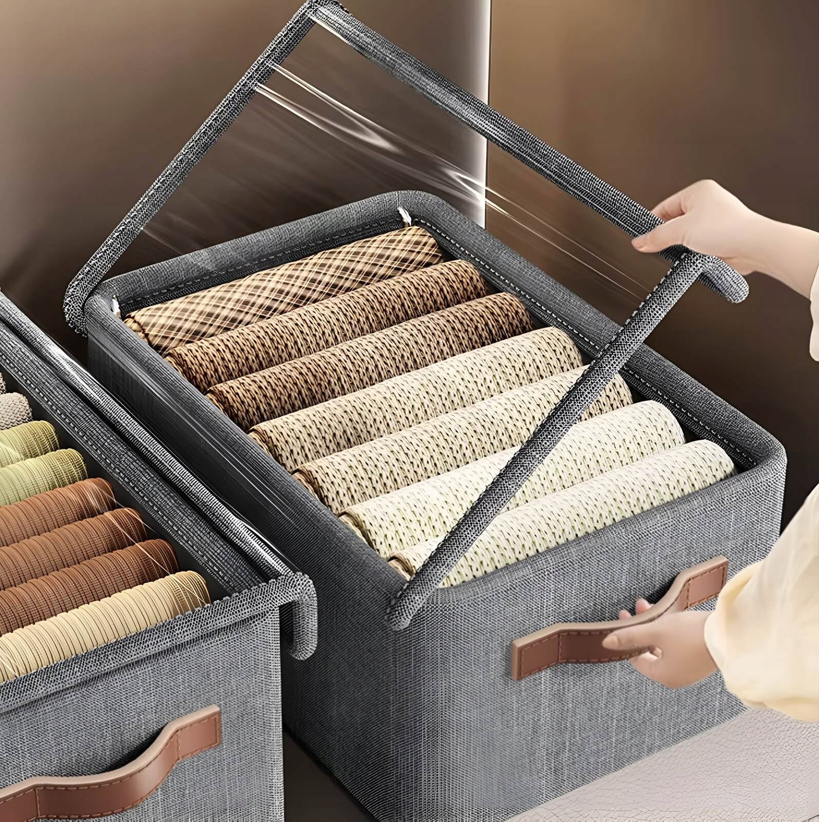 CLOTHES ORGANIZER CLOSED UNDERWEAR TROUSERS FOR CLOSET DRAWER XXL LARGE Length 50 cm