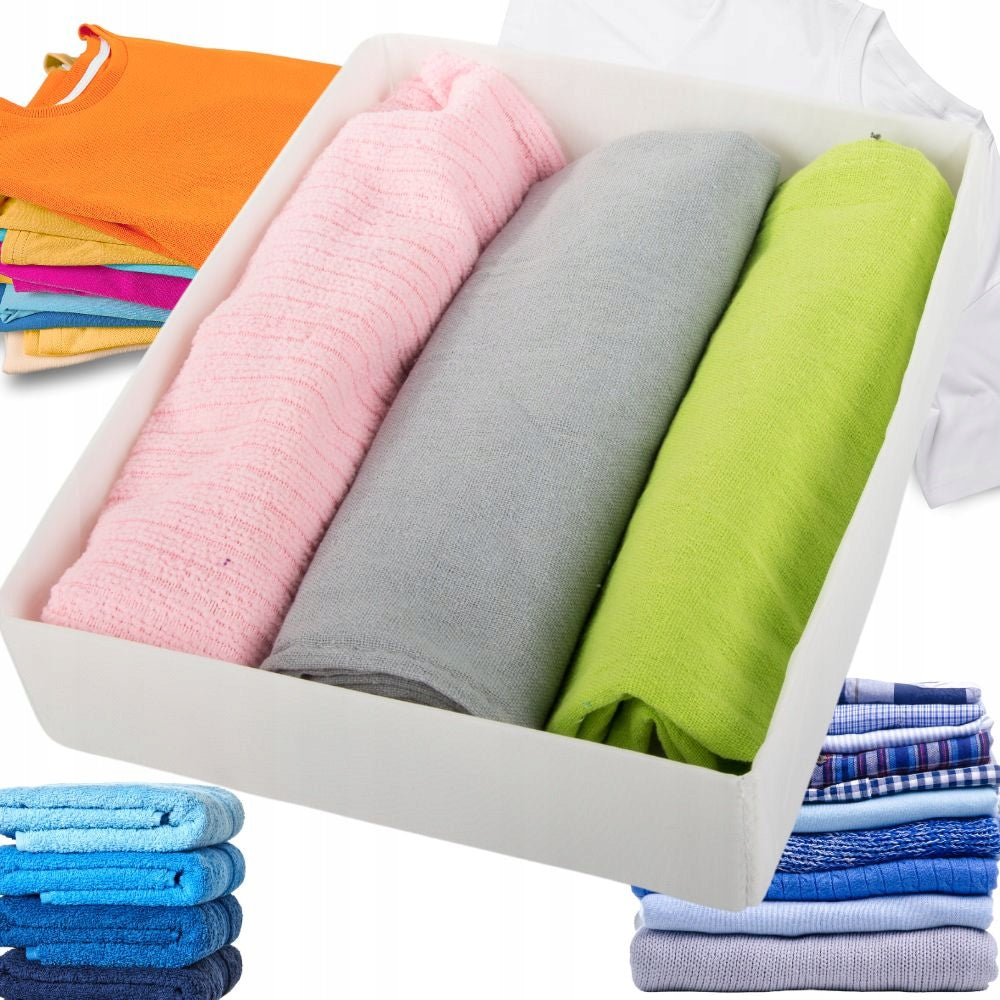 CLOTHES ORGANIZER CLOTHING UNDERWEAR FOR CLOSET DRAWER WHITE UNIVERSAL