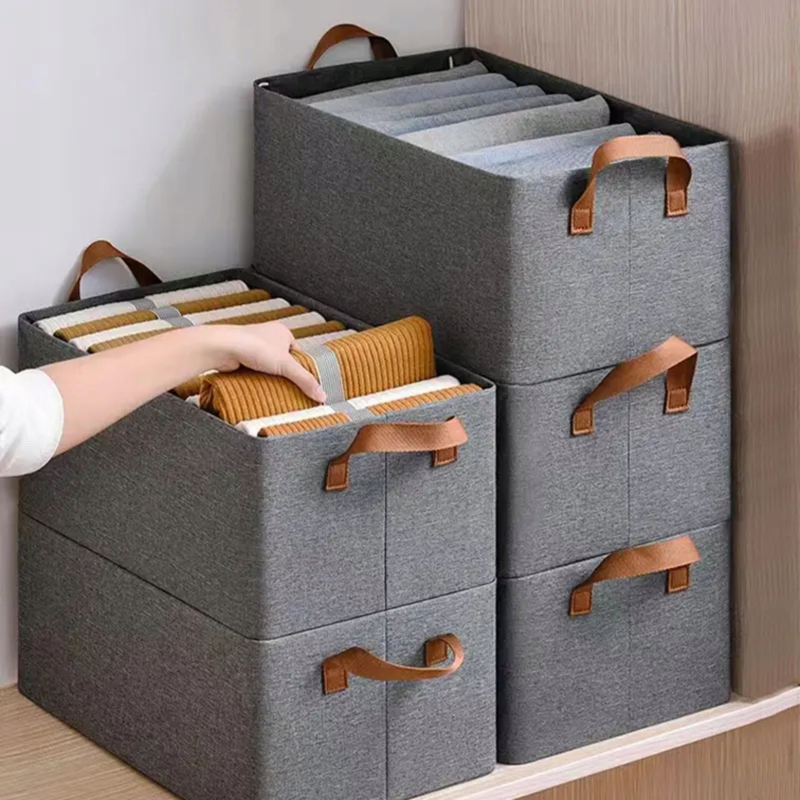 CLOTHES ORGANIZER DRAWER CONTAINER CABINET WITH FRAME LARGE Manufacturer code Relax4Now_szarystelaż
