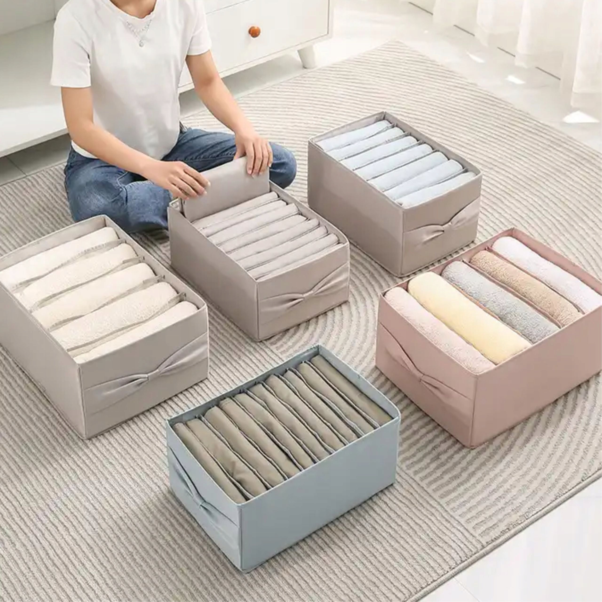 CLOTHES ORGANIZER FOR DRAWER CLOSET TOWEL SEPARATOR BLUE 5 P. Brand no brand