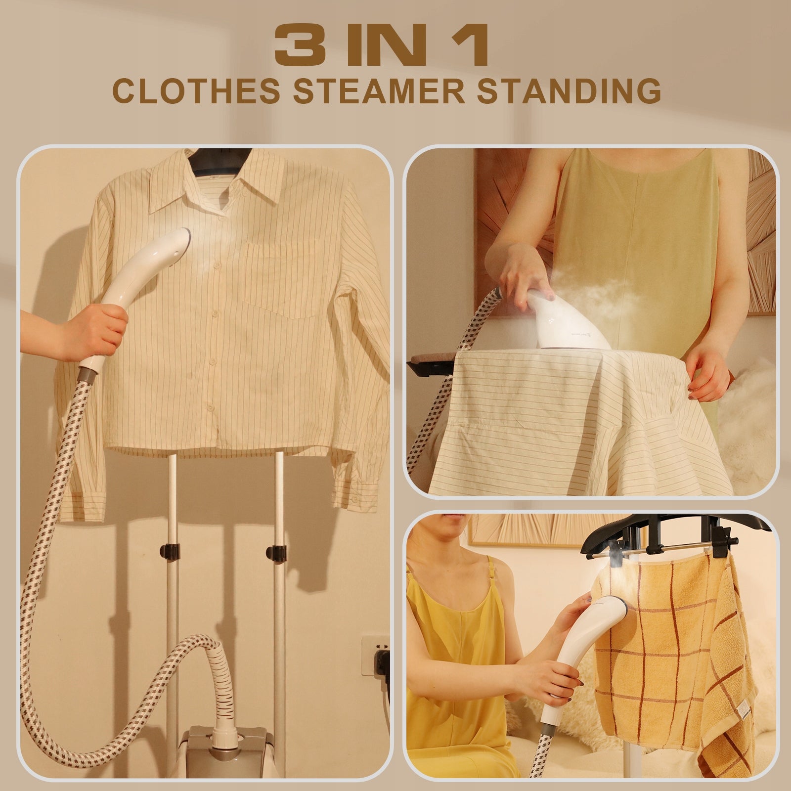 CLOTHES STEAMER 2000w +60 MINUTES CONTINUOUS STEAM Packaging status original