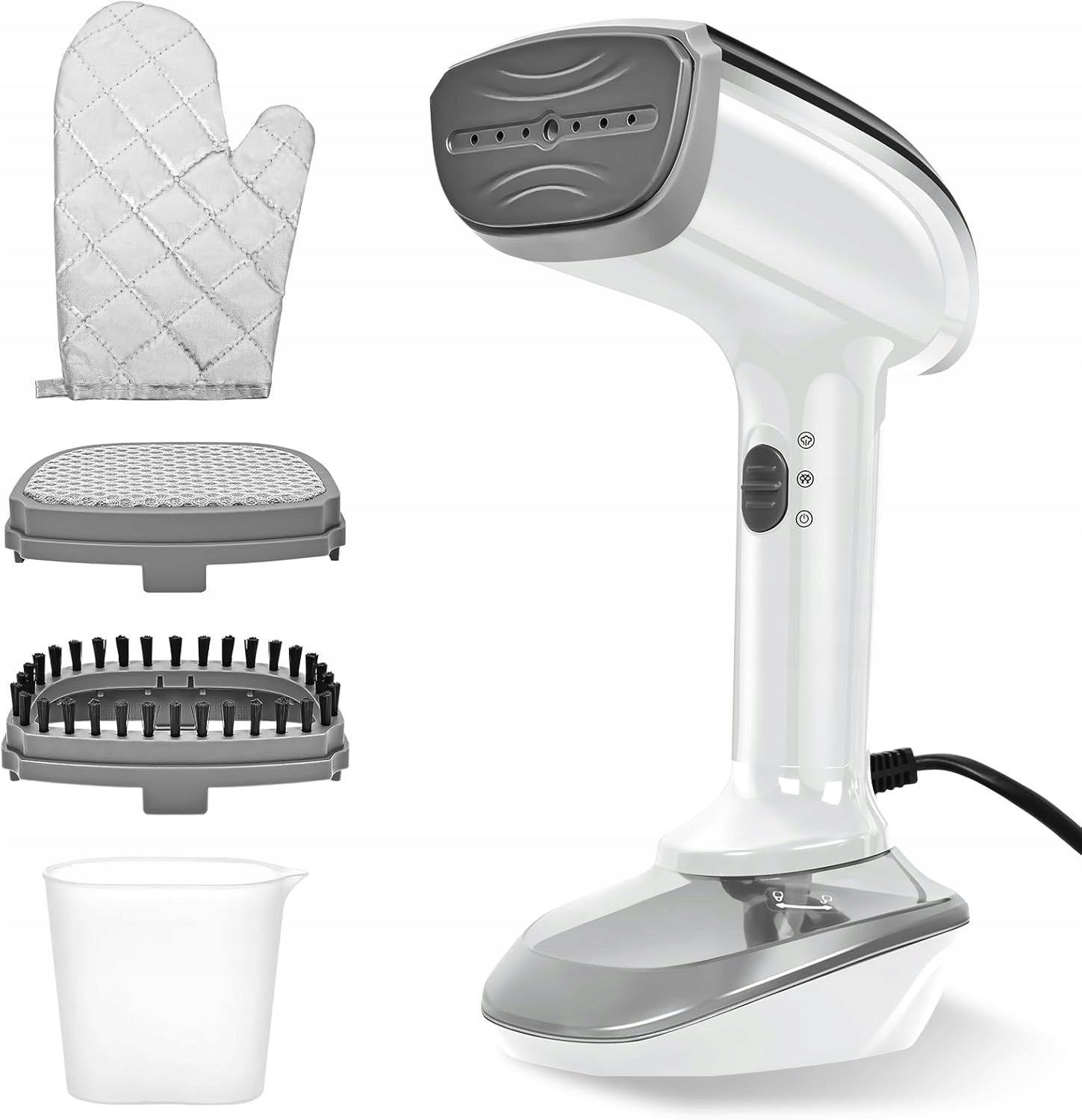 CLOTHES STEAMER 2IN1 1800W CERAMIC FOOT 25G/MIN TANK 300ML LED