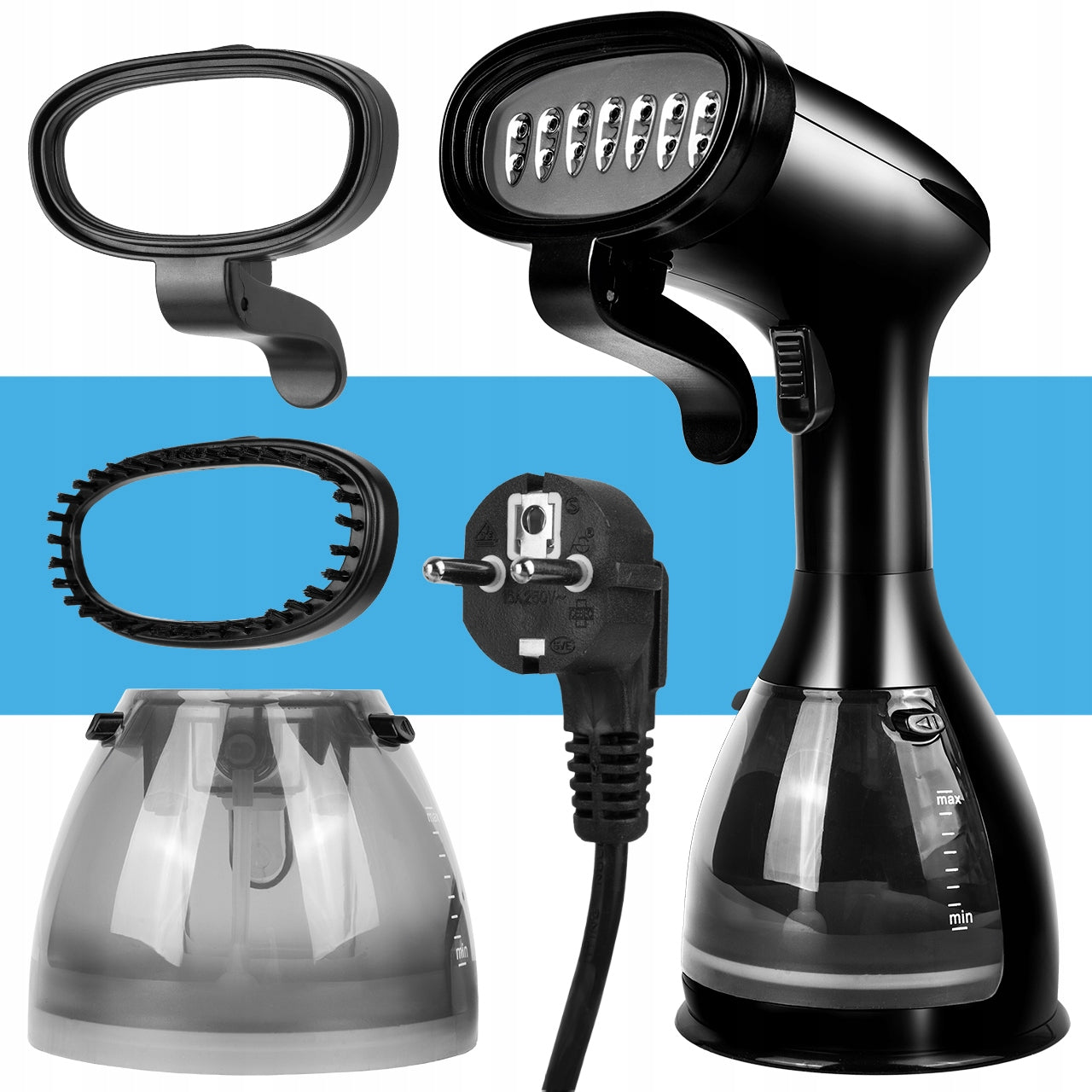 CLOTHES STEAMER SET ACCESSORIES CLIP 7in1 Manufacturer code Żelazko Parowe Steamer 107521