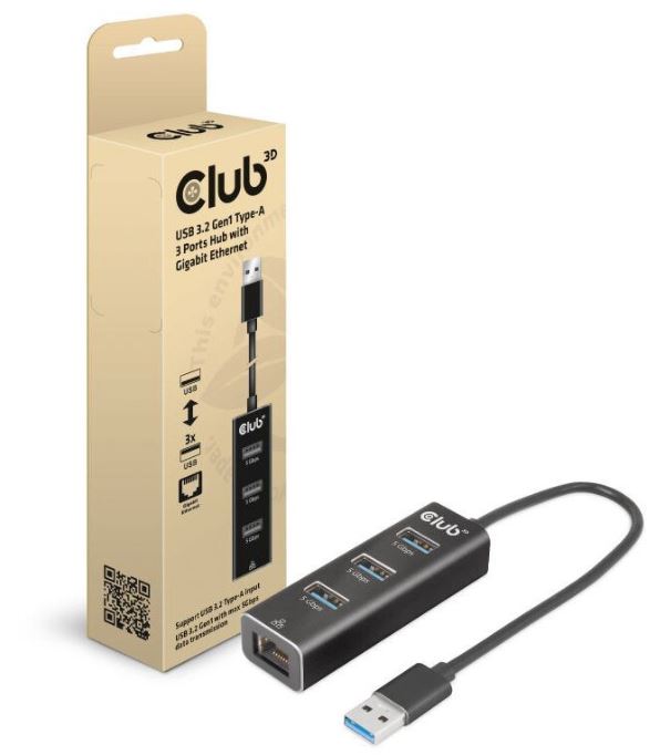 CLUB3D CSV-1430a Wired USB 3.2 Gen 1 (3.1 Gen 1) Type-A Black