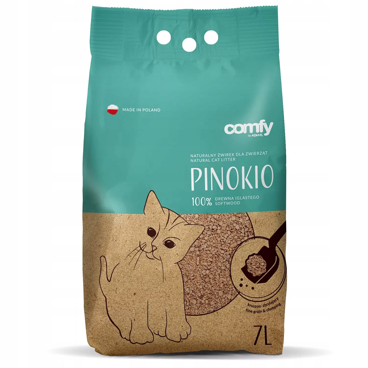 CLUMPING LITTER COMFY PINOCCHIO CRUMBLE 7L