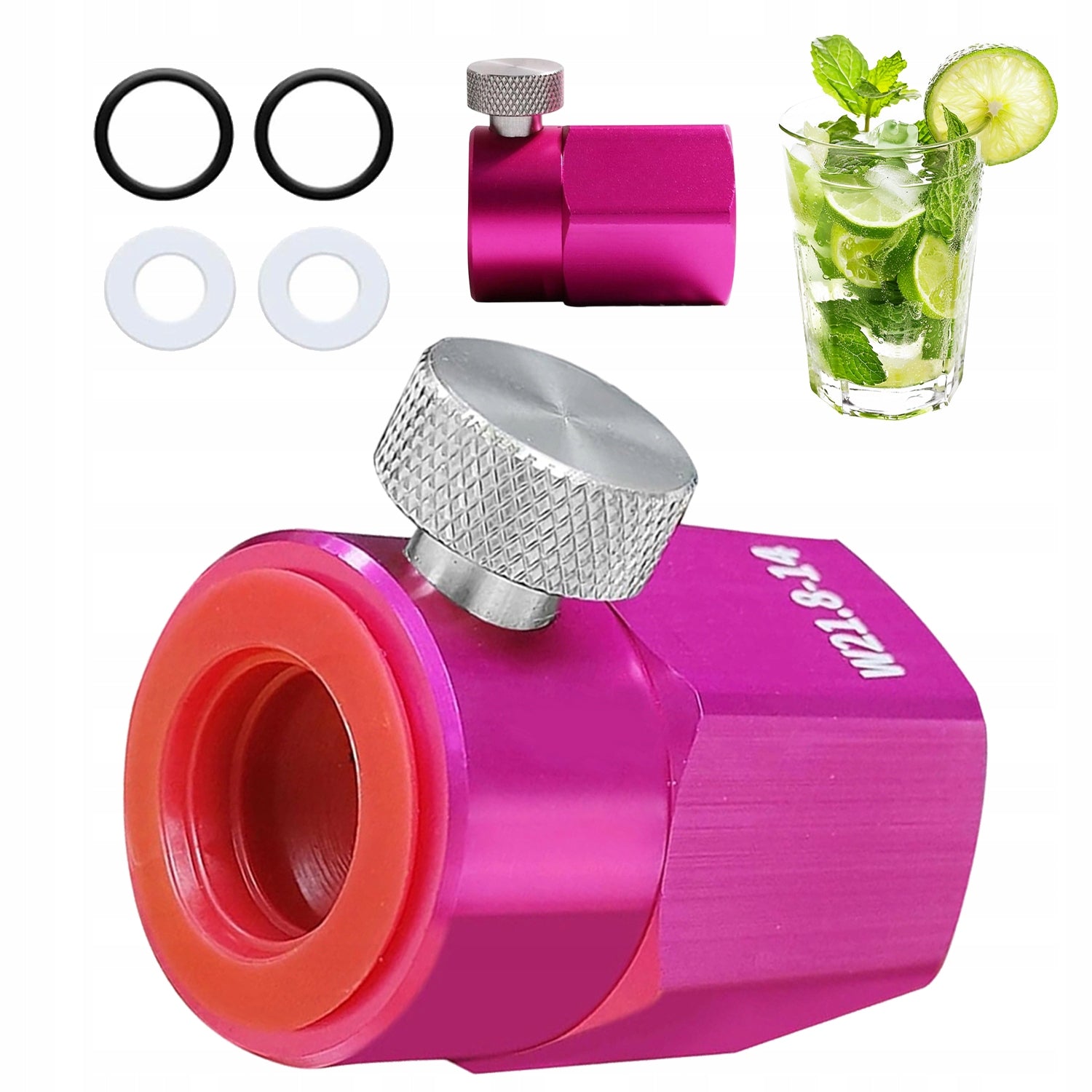 CO2 ADAPTER FOR SODASTREAM DUO TERRA ART GAIA ALUMINIUM QUICK COUPLER