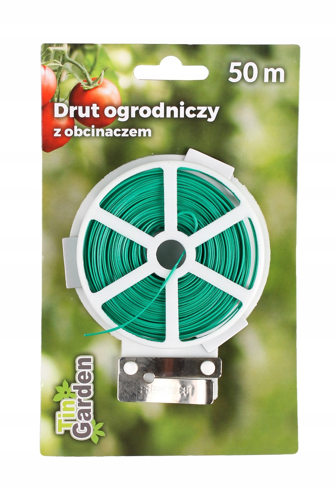 COATED GARDEN WIRE FOR PLANT LIGATION WITH CUTTER 50 m