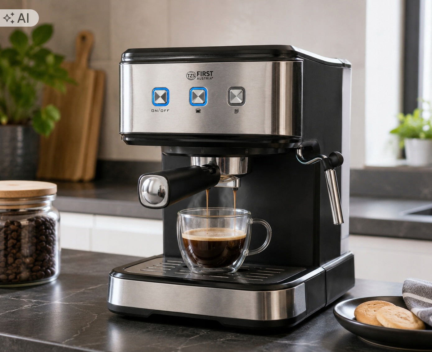 COB COFFEE MAKER 15 BAR 850W 2 CUPS CAPPUCCINO LATTE FROTHER Manufacturer code 5476-2
