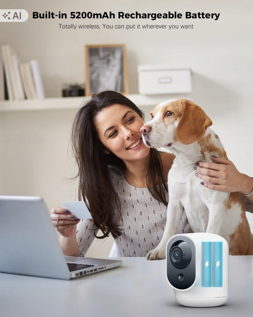 COCOCAM Indoor Camera 2K WiFi 5200mAh Manufacturer code ZS-GX7S