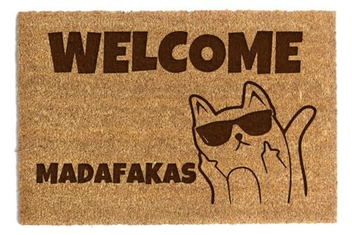 COCONUT DOORMAT WELCOME MADAFAKAS GIFT FOR HOME ENTRANCE FOR BIRTHDAY Brand no brand