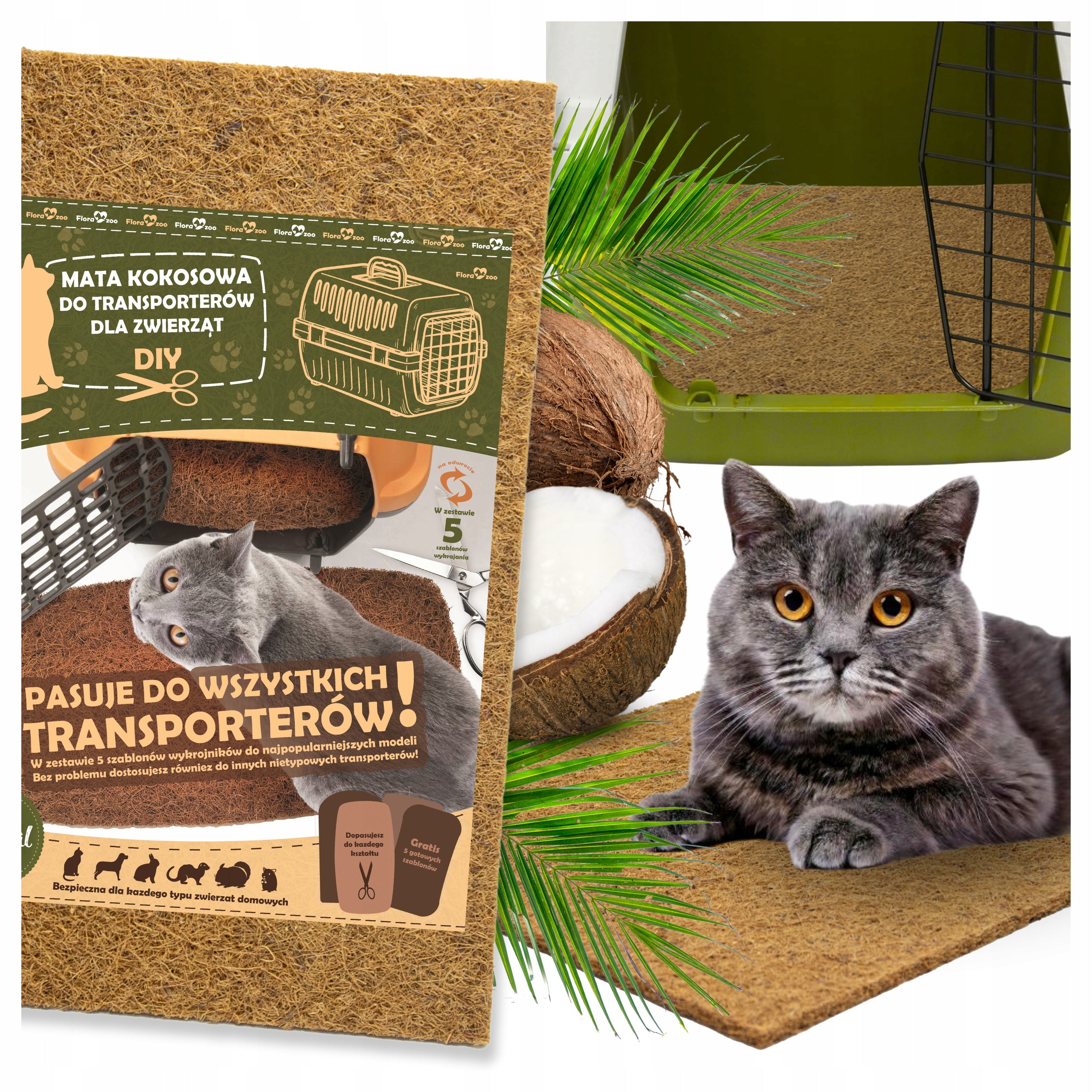 COCONUT MAT MATTRESS BED FOR TRANSPORTER RABBIT CAT CAGE