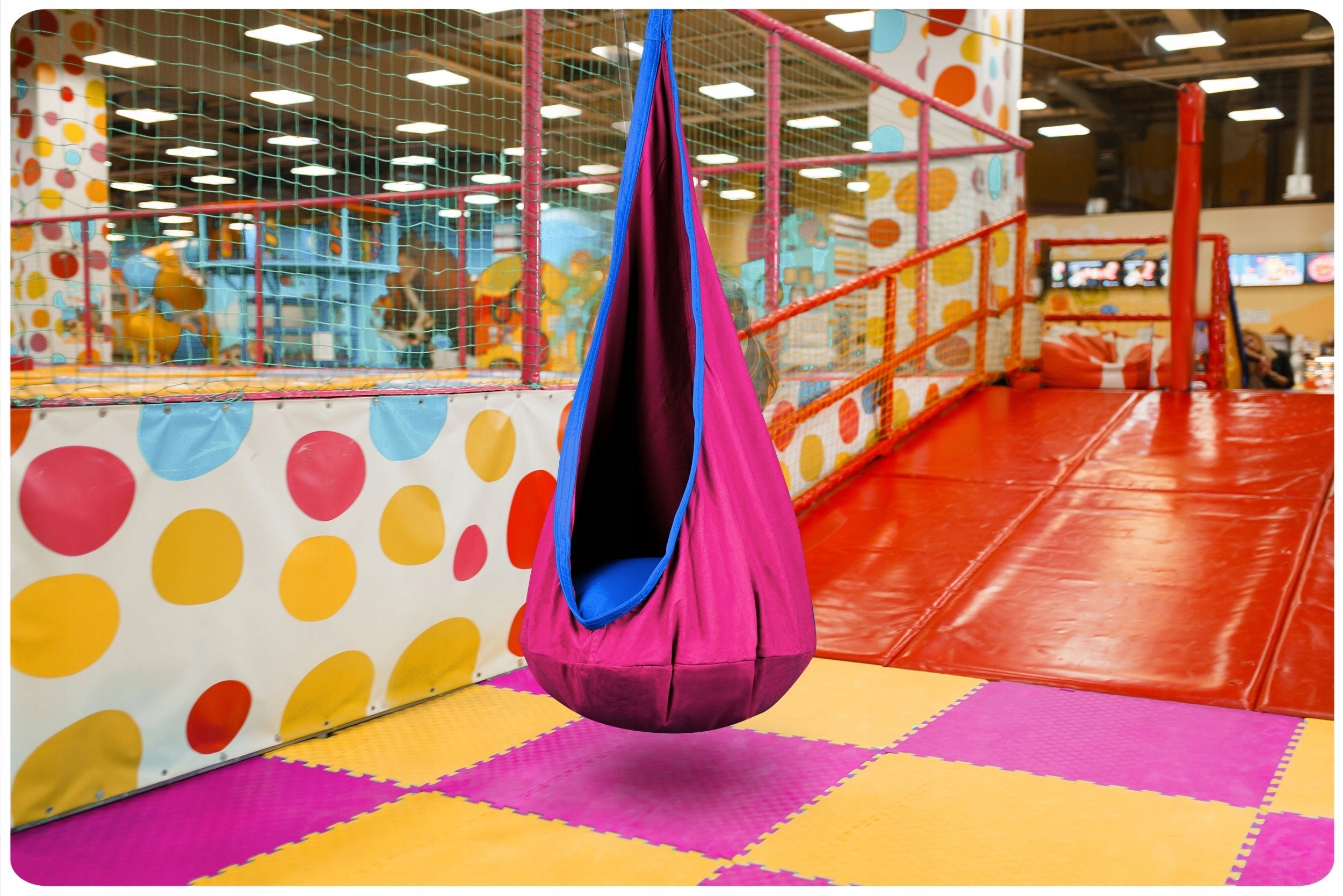 COCOON SWING ROCKER HANGING CHAIR FOR CHILDREN SENSORY HAMMOCK 140CMX 55CM Color pink