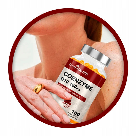 COENZYME Q10 100 mg 100 capsules SKIN HEART IMMUNITY UBIQUINONE TRUE HEALTH Expiration date at least six months from the date of purchase