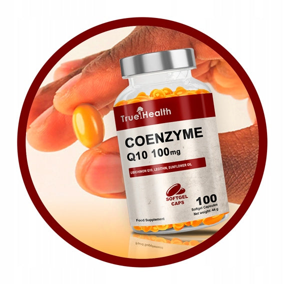 COENZYME Q10 100 mg 100 capsules SKIN HEART IMMUNITY UBIQUINONE TRUE HEALTH Packaging status original