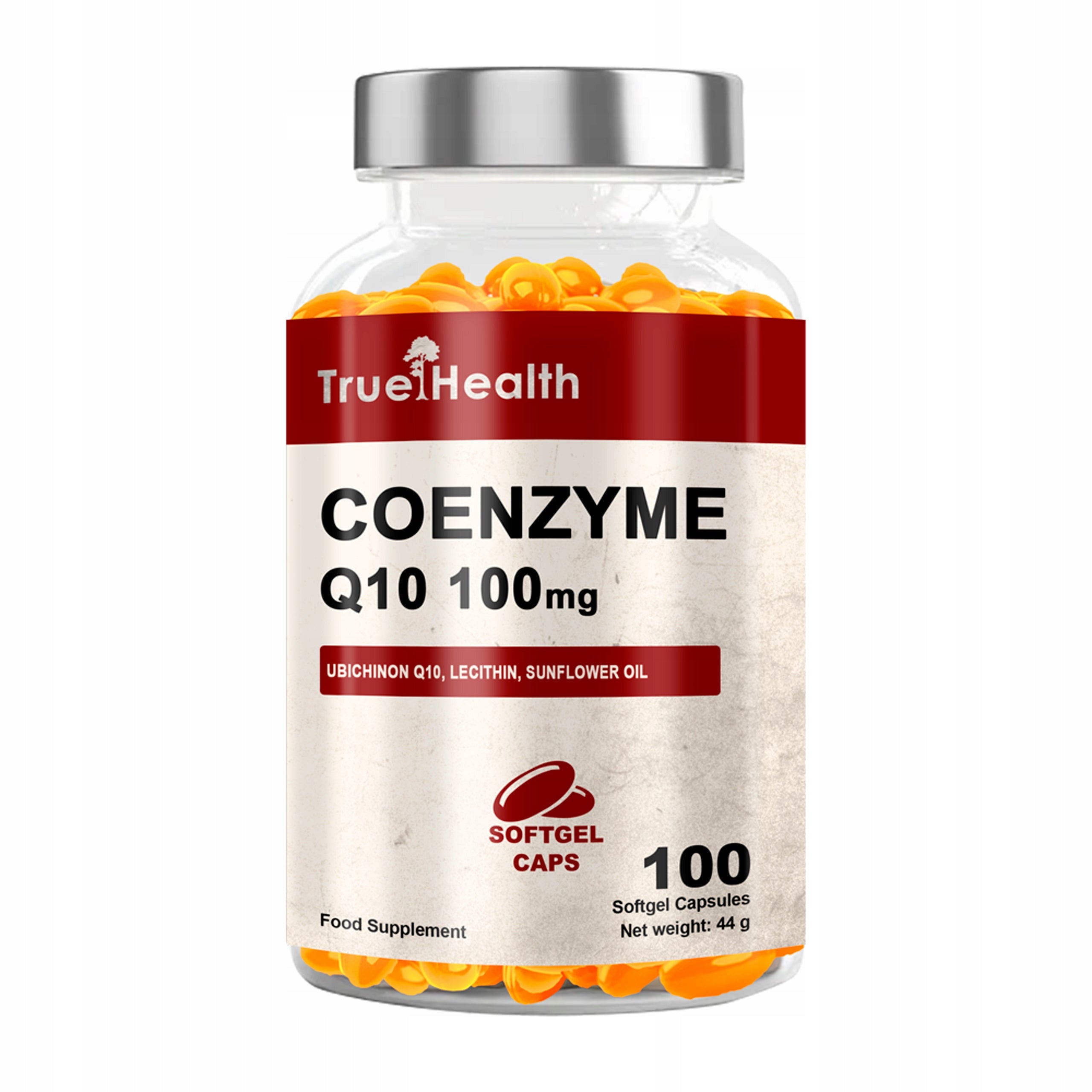 COENZYME Q10 100 mg 100 capsules SKIN HEART IMMUNITY UBIQUINONE TRUE HEALTH