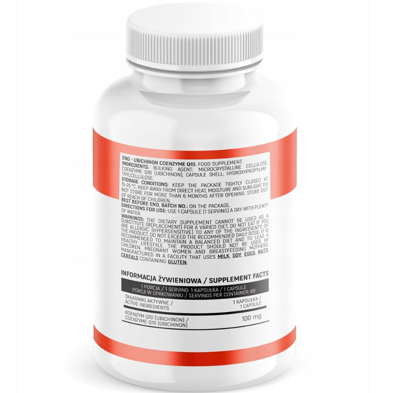 COENZYME Q10 100mg UBIQUINONE 60 kap HEALTHY HEART CIRCULATION SKIN | INSPORT Manufacturer code COENZYME Q-10 Q 10 ODPORNOŚĆ KOŚCI ZĘBY