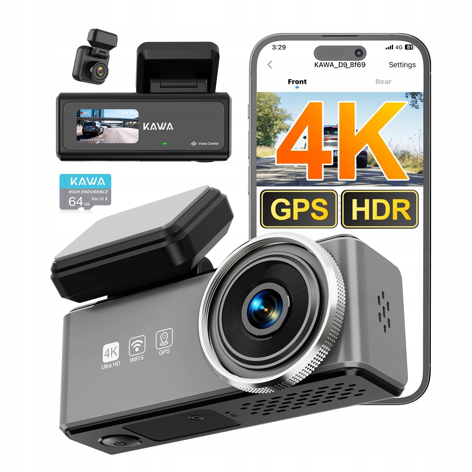 COFFEE 4K Driving Recorder 1080P GPS Wi-Fi NightEagle