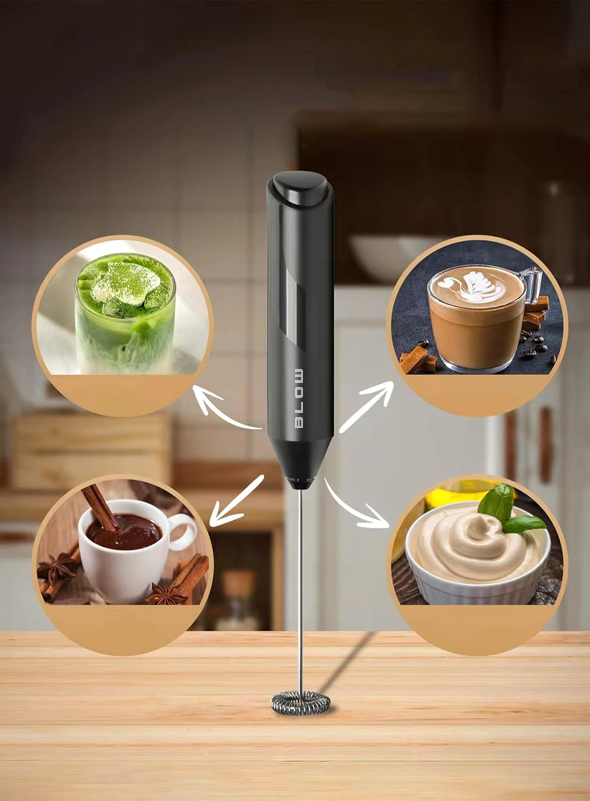 COFFEE EGG MILK FROTHER MINI ELECTRIC MIXER HAND BEATER WAND Manufacturer code 44-592#