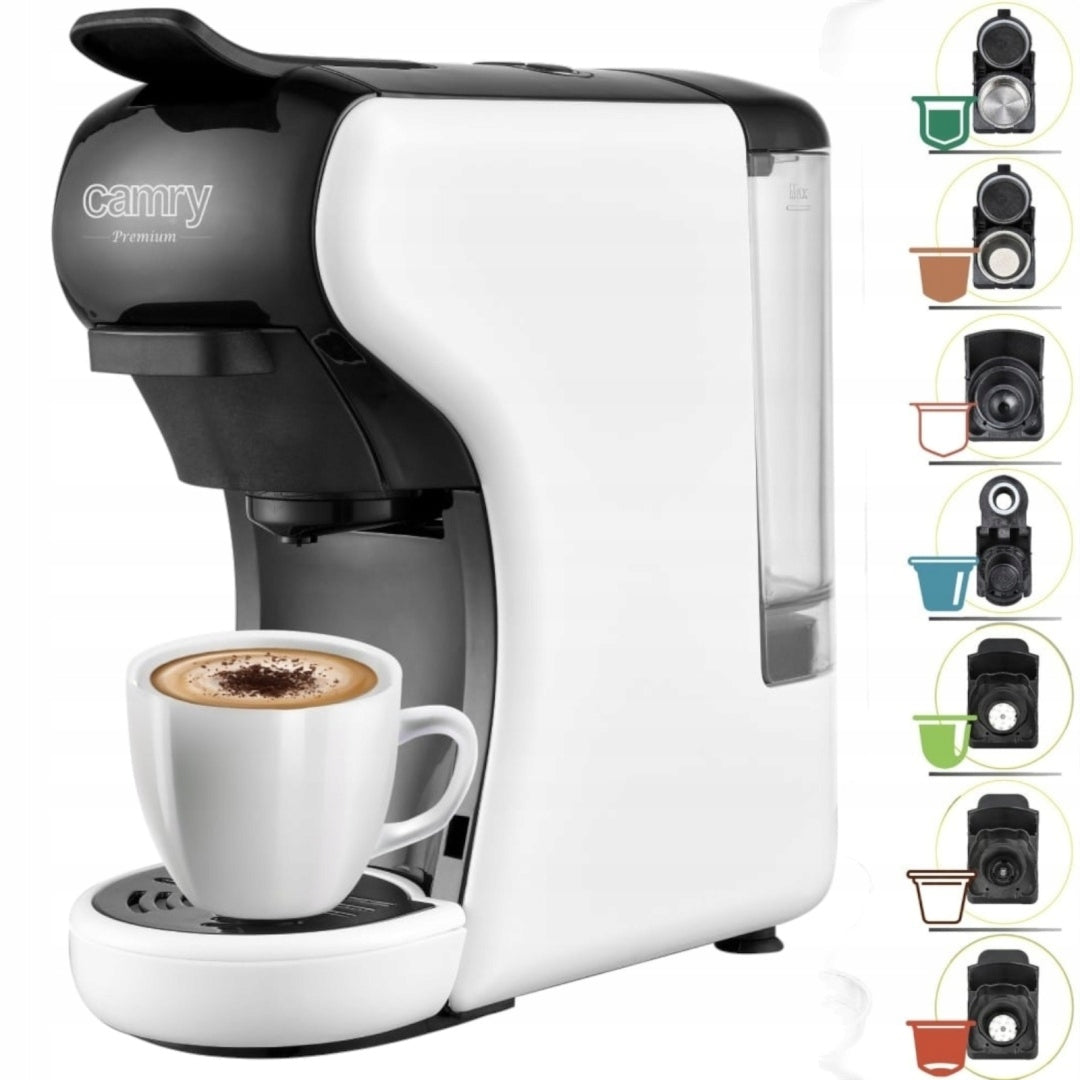 COFFEE MAKER 4IN1 19 BAR CAPSULES AND GROUND COFFEE COMPACT