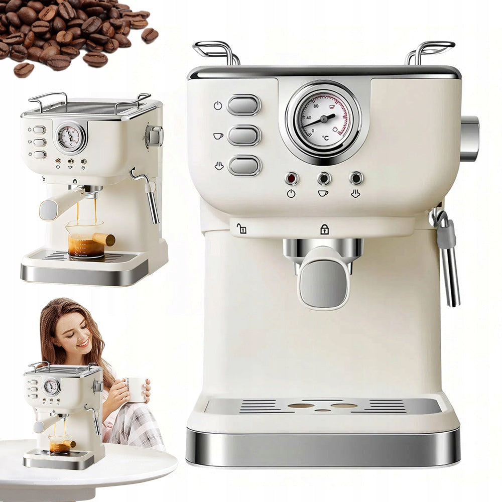 COFFEE MAKER SEMI-AUTOMATIC 20 BAR MILK FROTHER BEIGE