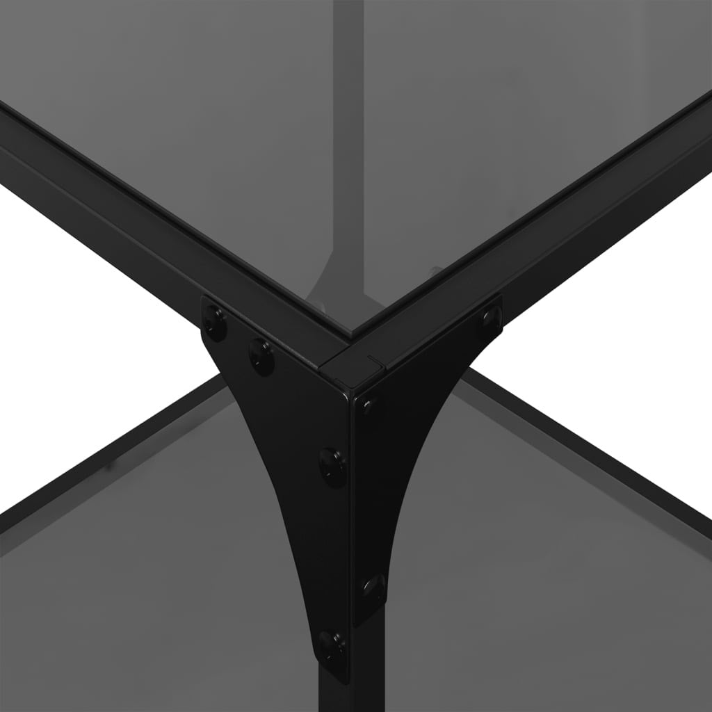 COFFEE TABLES WITH BLACK GLASS TOP 2 PCS. 40X40X40CM Manufacturer code 845965