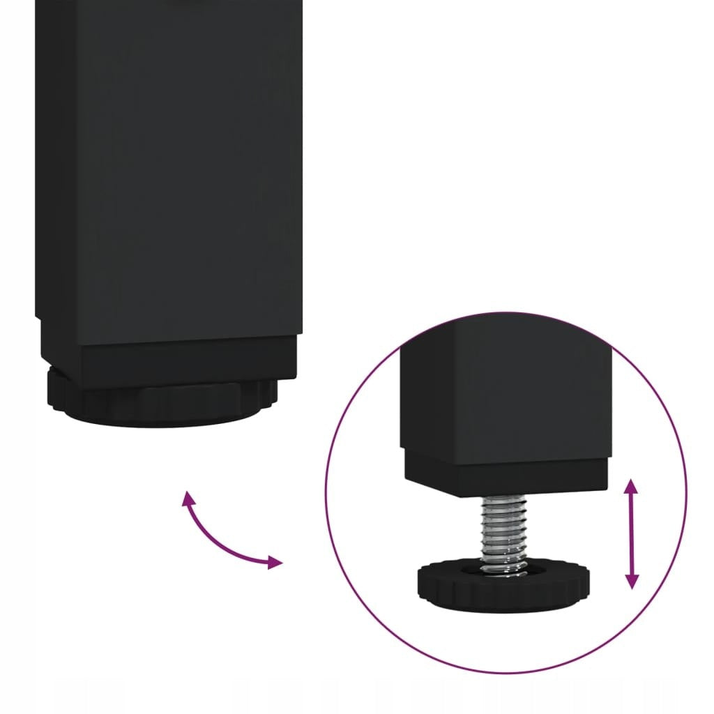 COFFEE TABLES WITH BLACK GLASS TOP 2 PCS. 40X40X40CM Product weight with unit packaging 11.68 kg