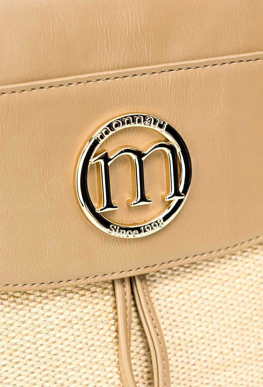 COFFEE UNUSUAL WOMEN'S BACKPACK MONNARI MAGNET FLAP DECORATIVE FRONT Packaging status original