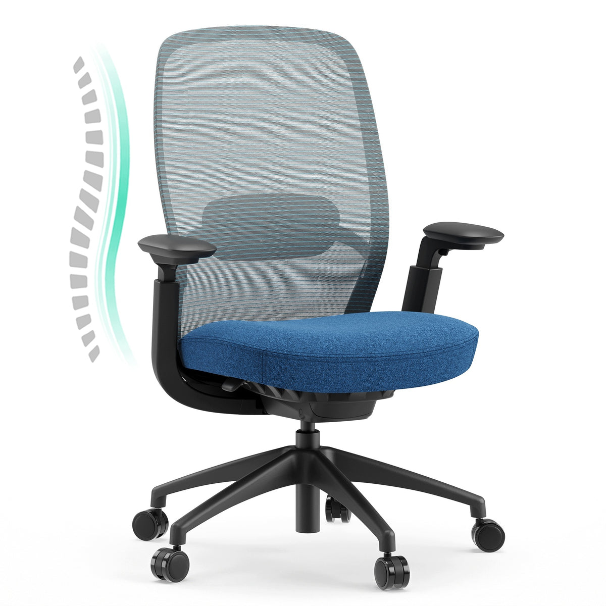COLAMY Ergonomic Mesh Chair, 4D Arms, Lumbar Support, 136 kg