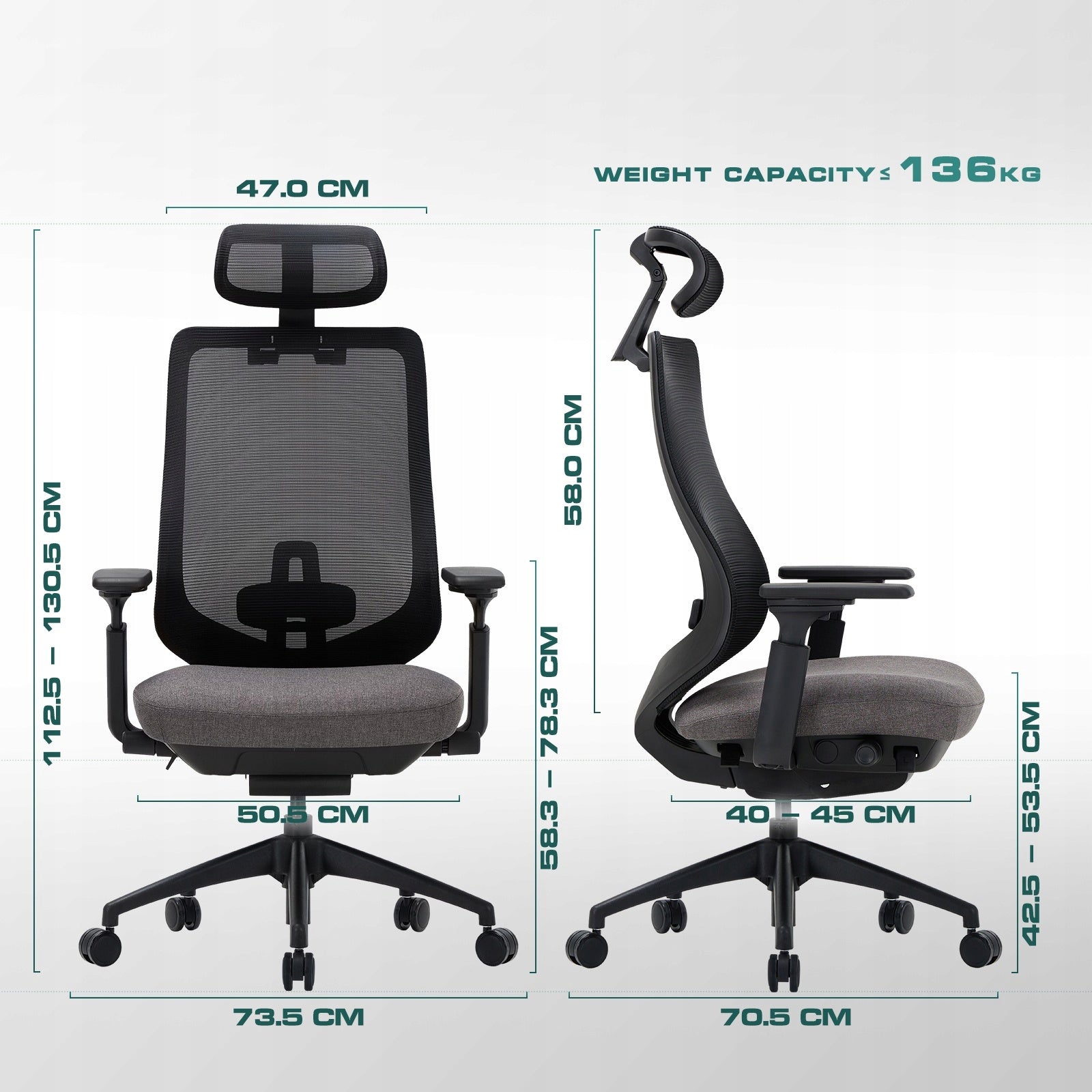 COLAMY Ergonomic Mesh Office Chair High Back Executive Desk Chair Manufacturer code XK01-DGY
