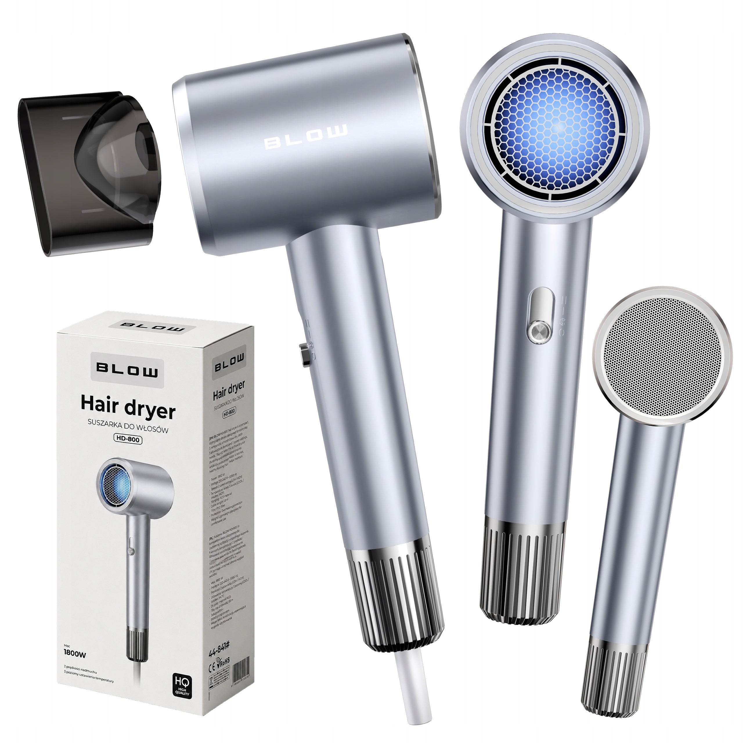 COLD AIR HAIR DRYER STRONG LIGHTWEIGHT SMALL TURBO PROFESSIONAL 1800W