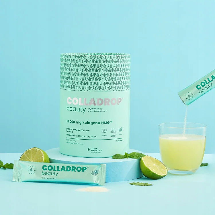 COLLADROP BEAUTY MOJITO Marine Collagen 10000mg +vitamin C Aura Herbals 30 sasz Manufacturer code AUR571