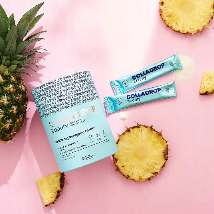 COLLADROP BEAUTY PINEAPPLE Collagen 10000mg type I and III Aura Herbals 30 sash. Manufacturer code 5902479614434