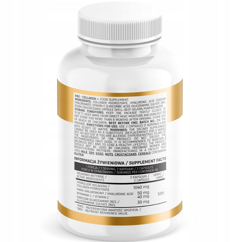 COLLAGEN+ 90 kap COLLAGEN HEALTHY HAIR SKIN NAILS | INSPORT Manufacturer code PAZNOKCIE ZDROWE ZDROWIE STAWY KOŚCI ŚCIĘGNA
