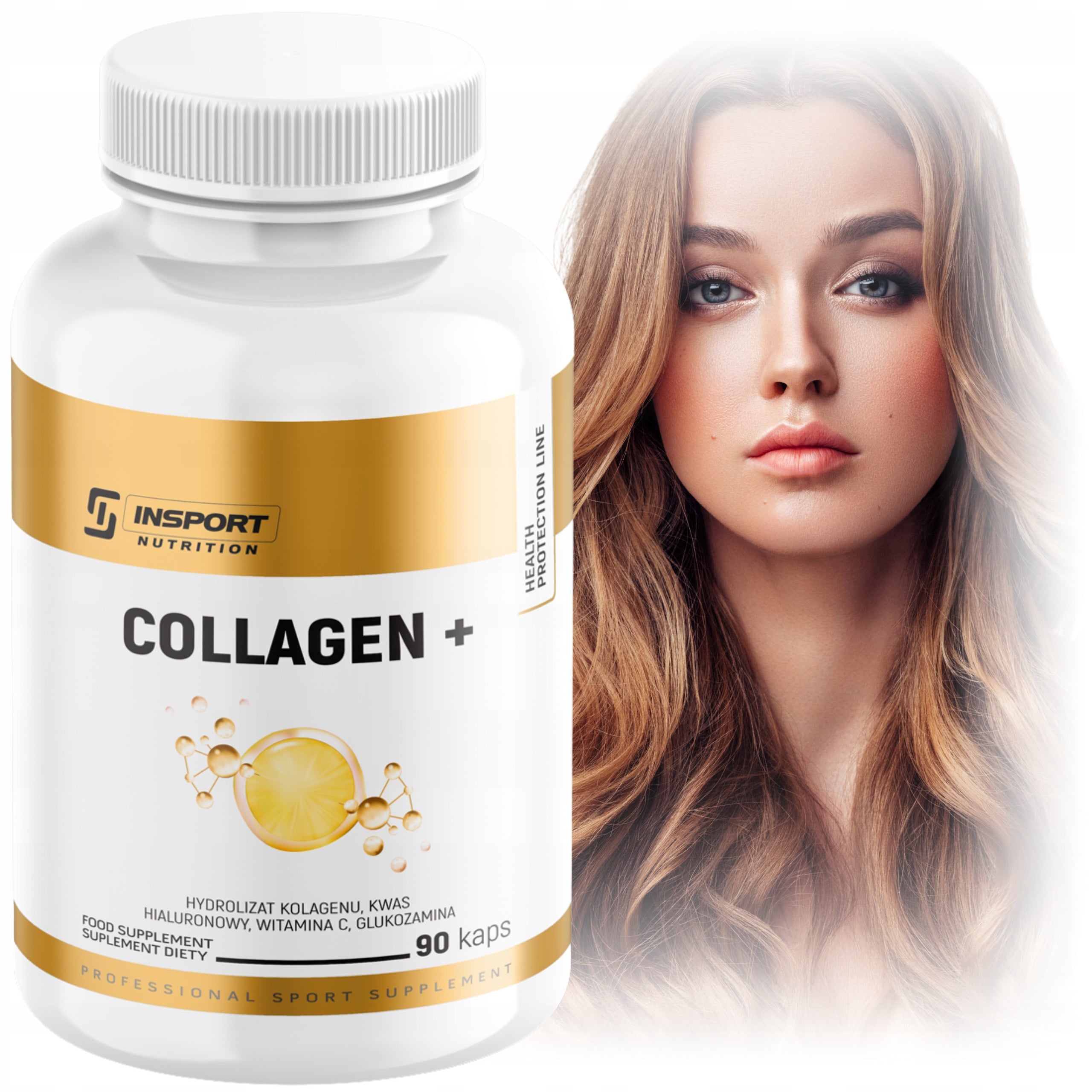 COLLAGEN+ 90 kap COLLAGEN HEALTHY HAIR SKIN NAILS | INSPORT