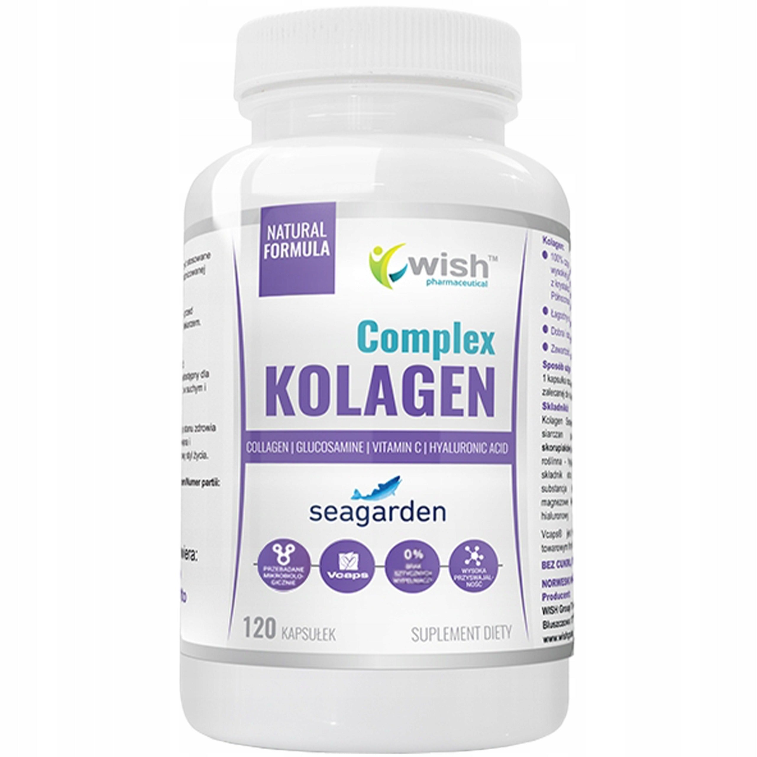 COLLAGEN COMPLEX 120 kap JOINTS SKIN glucosamine Acid VITAMIN C WISH