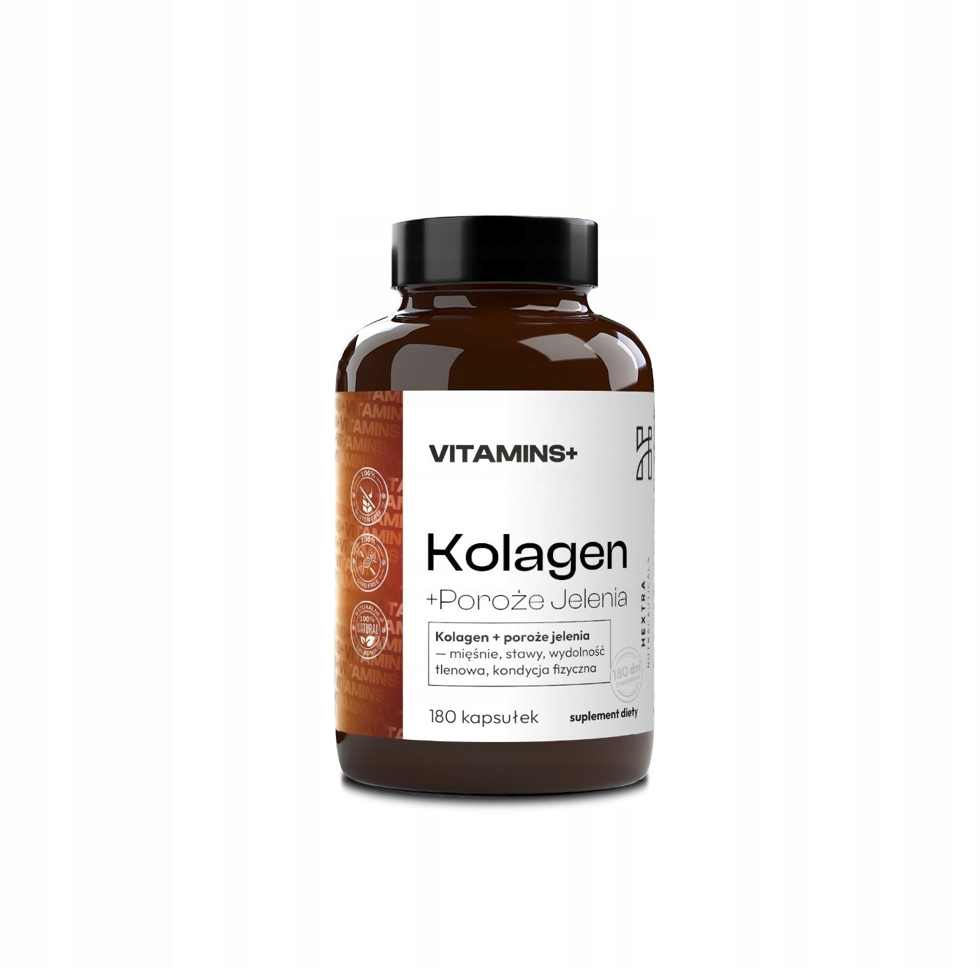 COLLAGEN + DEER ANTLERS 180 CAPSULES 500 MG MUSCLES JOINTS HEXTRA PERFORMANCE