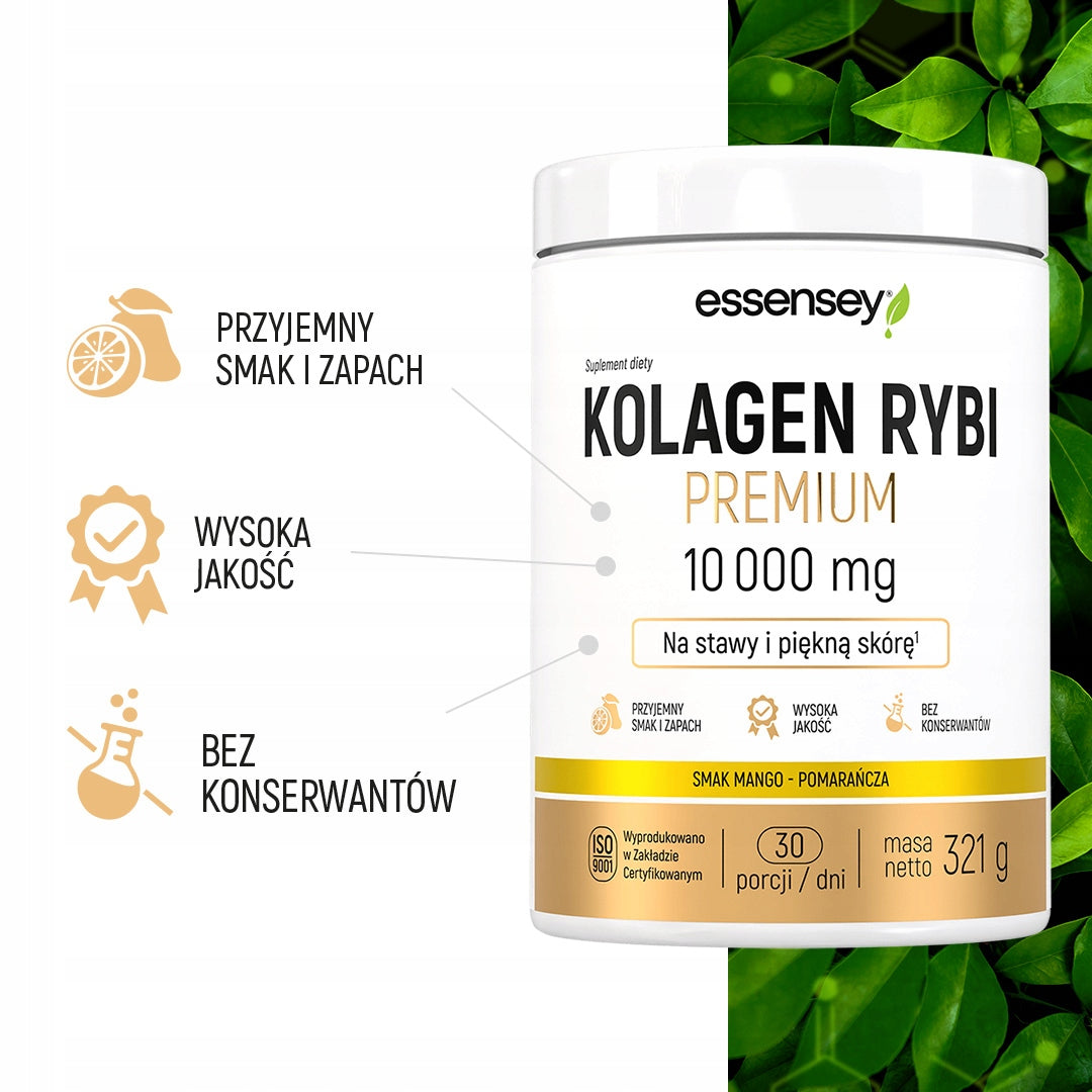 COLLAGEN FISH 10000 mg Premium JOINTS SKIN HAIR NAILS Hyaluron Wit C D3 Packaging status original
