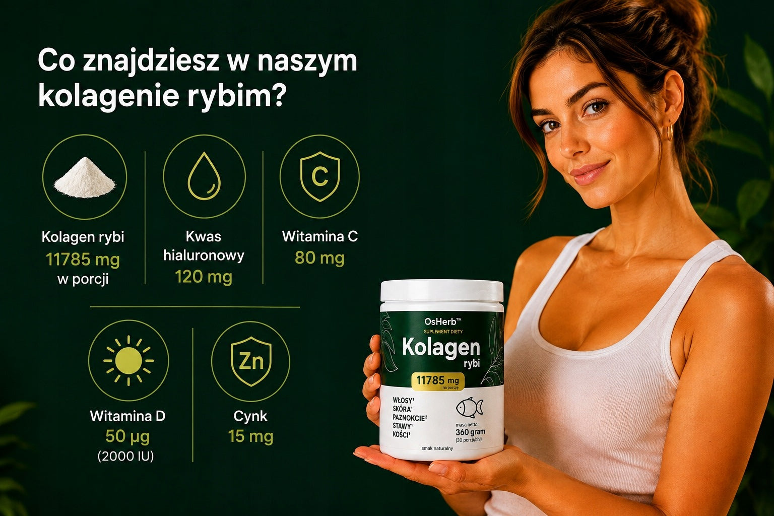 COLLAGEN FISH 11785 mg Premium JOINTS SKIN HAIR NAILS Hyaluron Wit C D3 Expiration date at least 1 year from the date of purchase