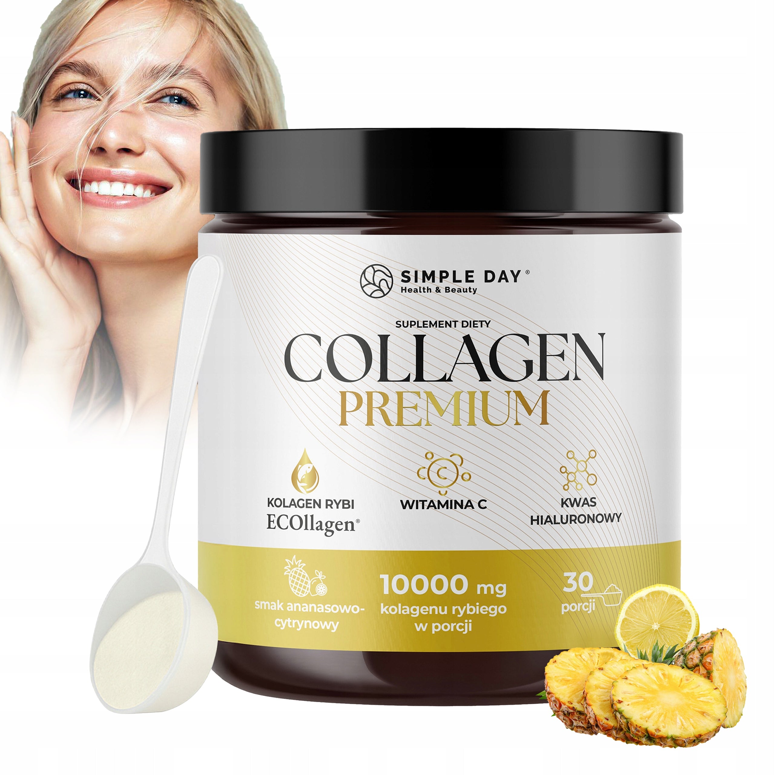 COLLAGEN FISH COLLAGEN PREMIUM 10000mg Wit. C Hyaluronic acid SKIN, HAIR Medical device no