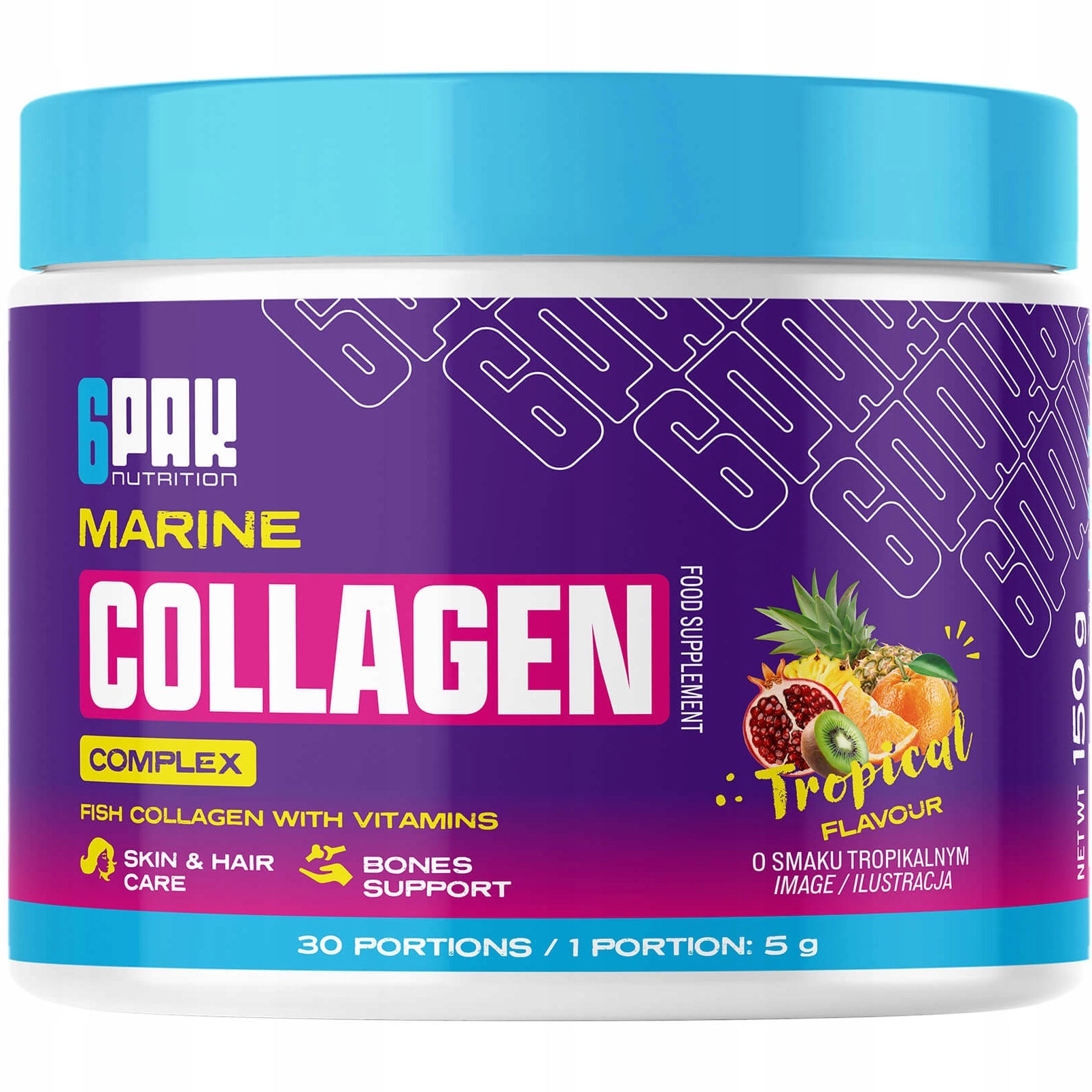 COLLAGEN FISH FOR 30 DAYS Premium JOINTS SKIN HAIR NAILS Hyaluron Wit C