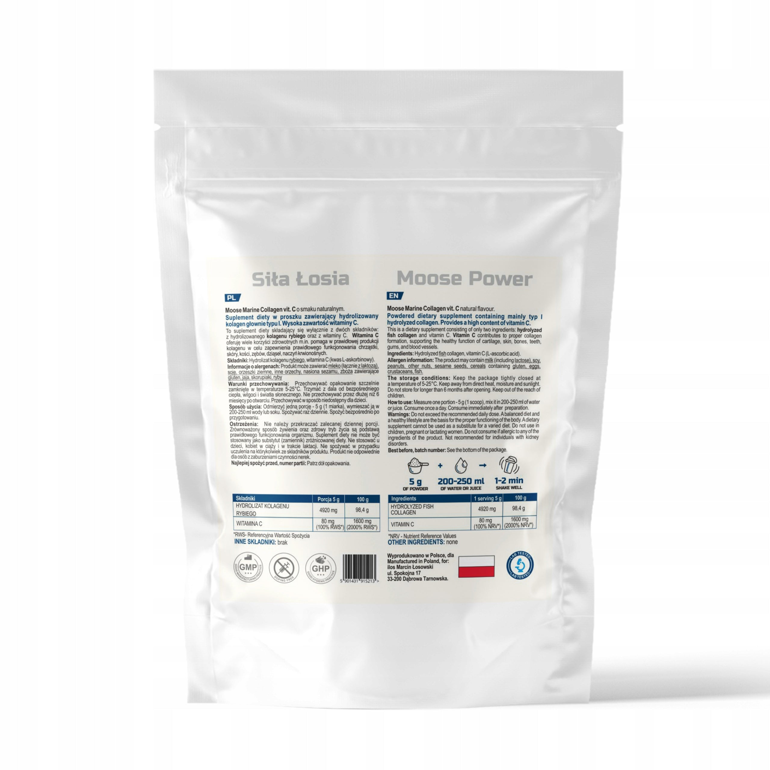COLLAGEN FISH HAIR SKIN NAILS ilos PURE VITAMIN C 1000g 1kg NATURAL Medical device no
