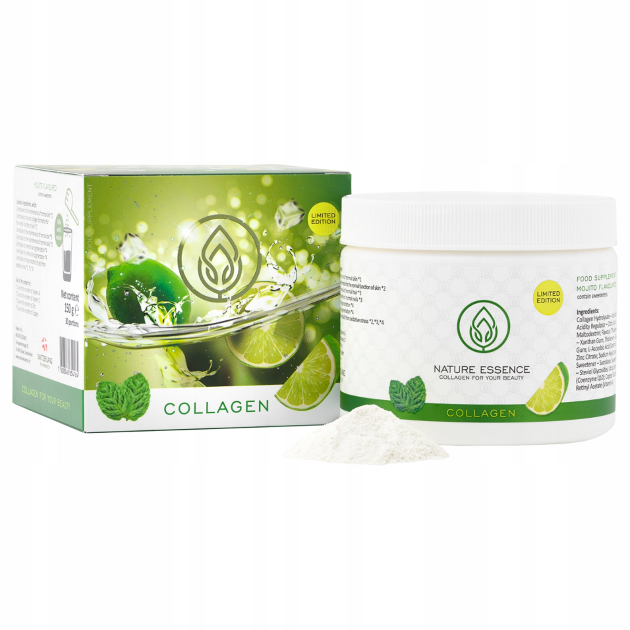 COLLAGEN FOR DRINKING NATURE ESSENCE HYALURONIC ACID COENZYME Q10 VITAMIN C A