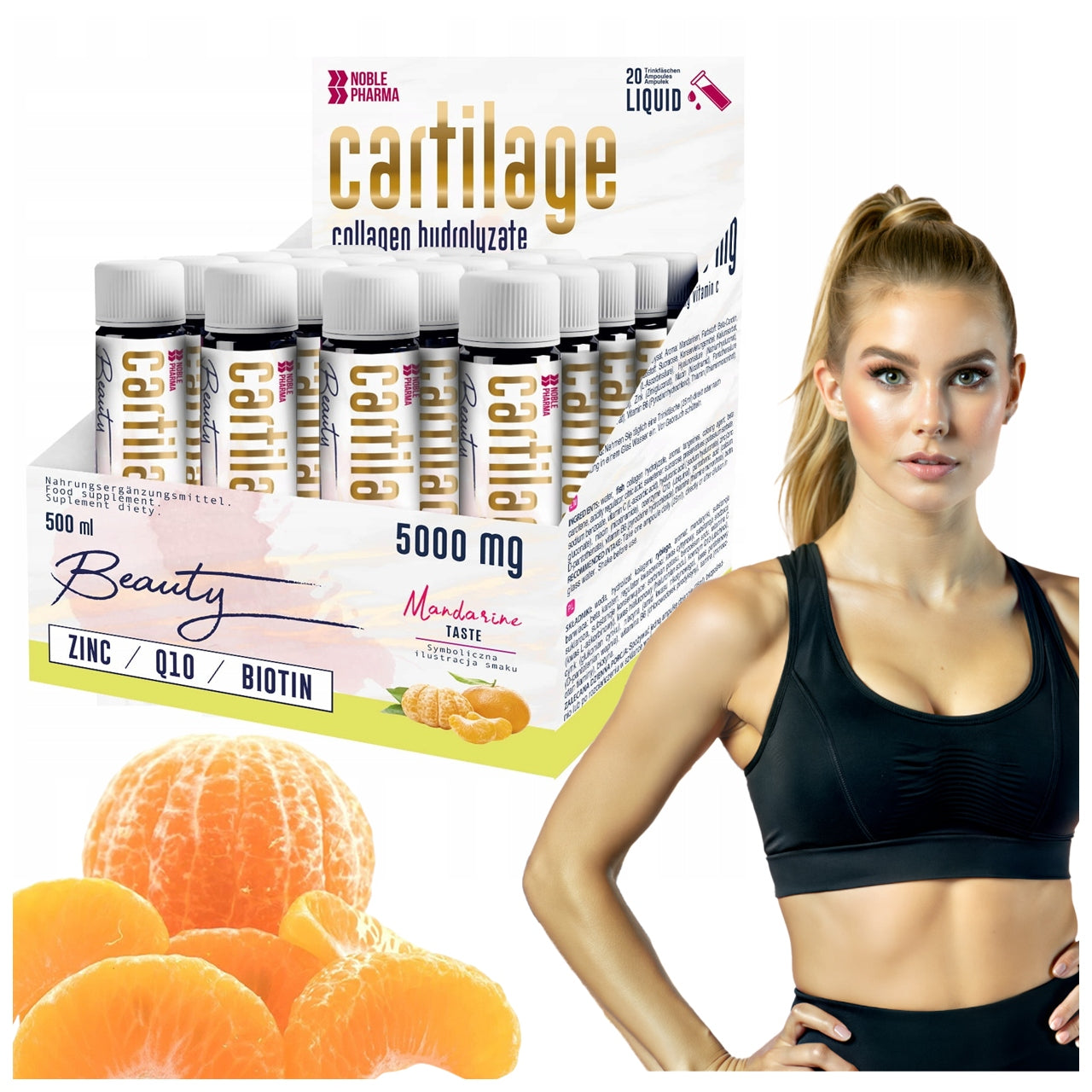 COLLAGEN HYDROLYZATE NOBLE PHARMA CARTILAGE 20 AMPOULES SKIN COLLAGEN