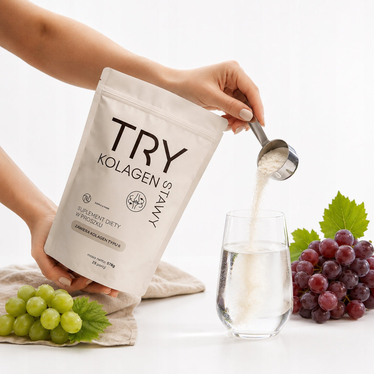 COLLAGEN JOINTS TYPE II 500 g grape VITAMIN C GLUCOSAMINE Brand no brand